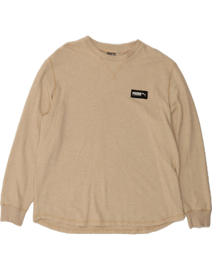 PUMA Mens Top Long Sleeve Large Beige Cotton Vintage Puma and Second-Hand Puma from Messina Hembry 