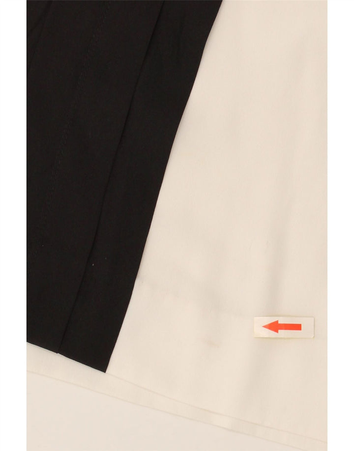 CALVIN KLEIN Haut chemisier sans manches pour femme UK 14 Medium White Colourblock