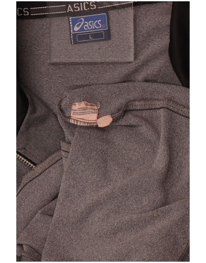 ASICS Veste de survêtement pour homme Large Gris Polyester