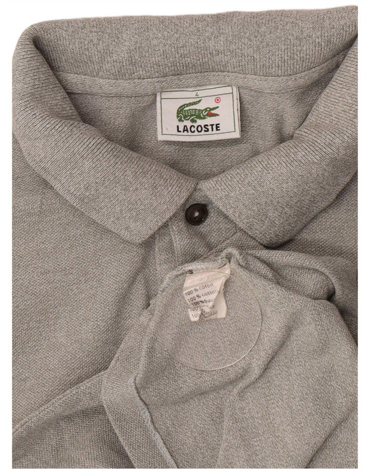 Lacoste Polo Homme Taille 4 Coton Gris Moyen