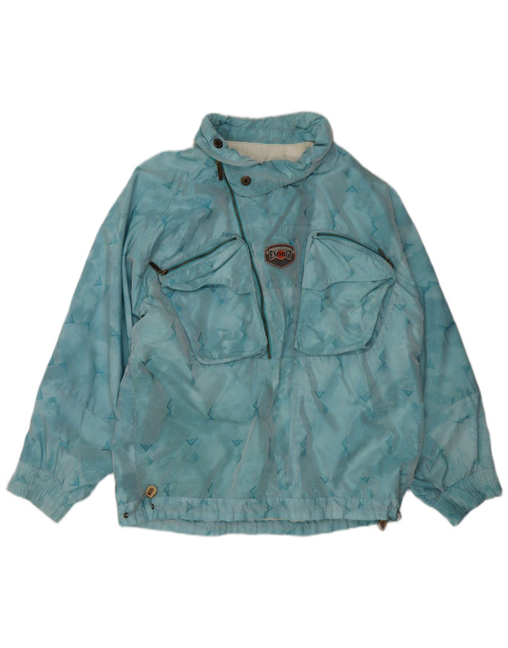 Emmegi Veste de Ski Pull Homme UK 38 Bleu Moyen Géométrique Polyamide