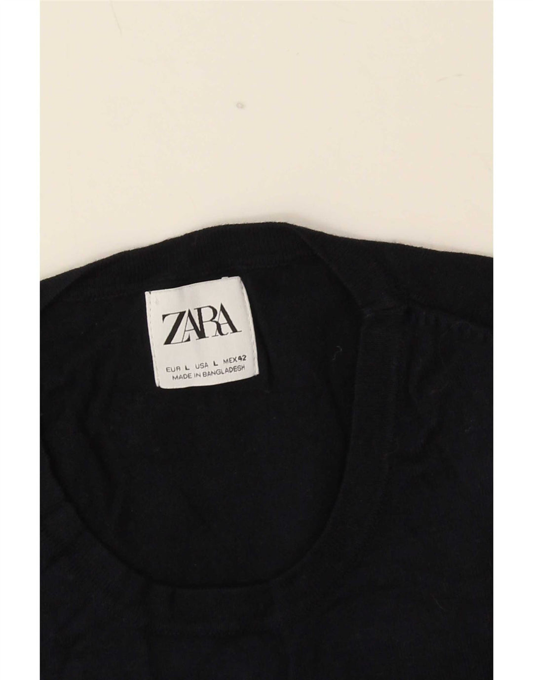 Zara Pull ras du cou pour homme, grand, noir