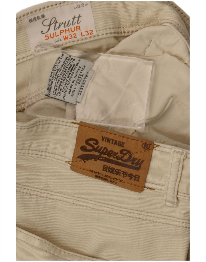 Superdry Jean Slim W32 L25 Femme Beige Coton