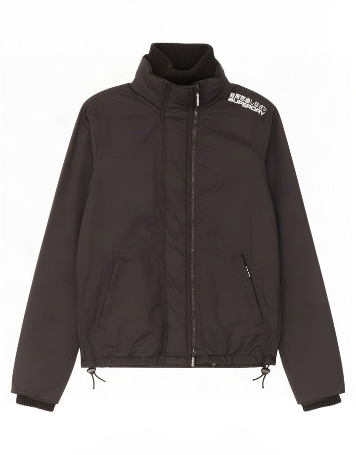 Superdry Veste de pluie graphique pour hommes UK 40 Large Nylon noir