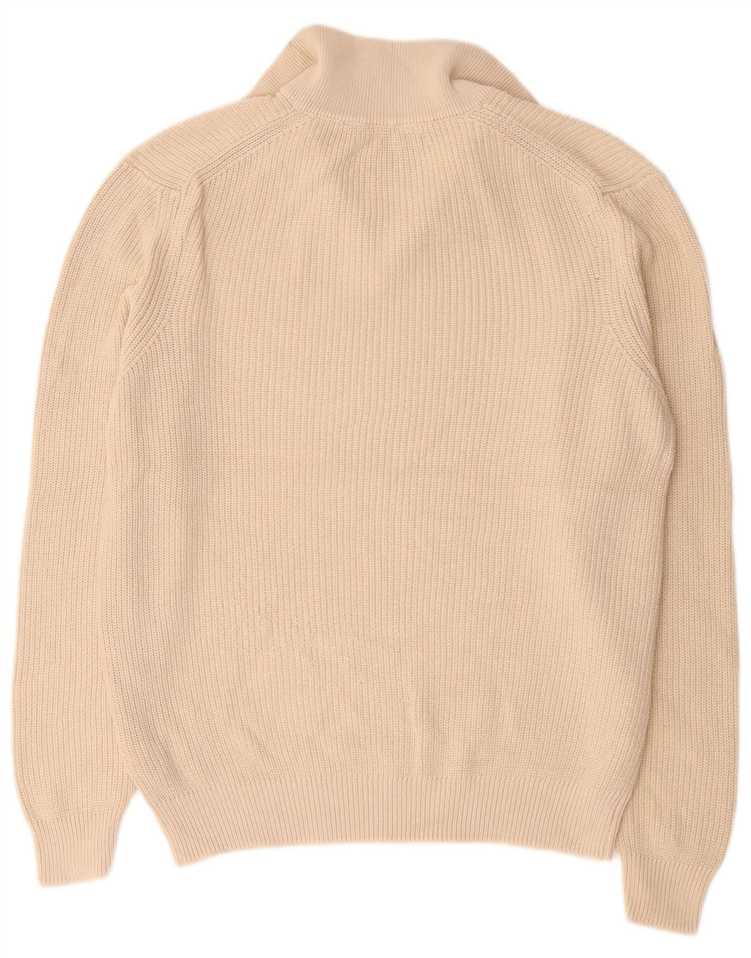 Zara Pull col zippé pour homme en coton beige Large
