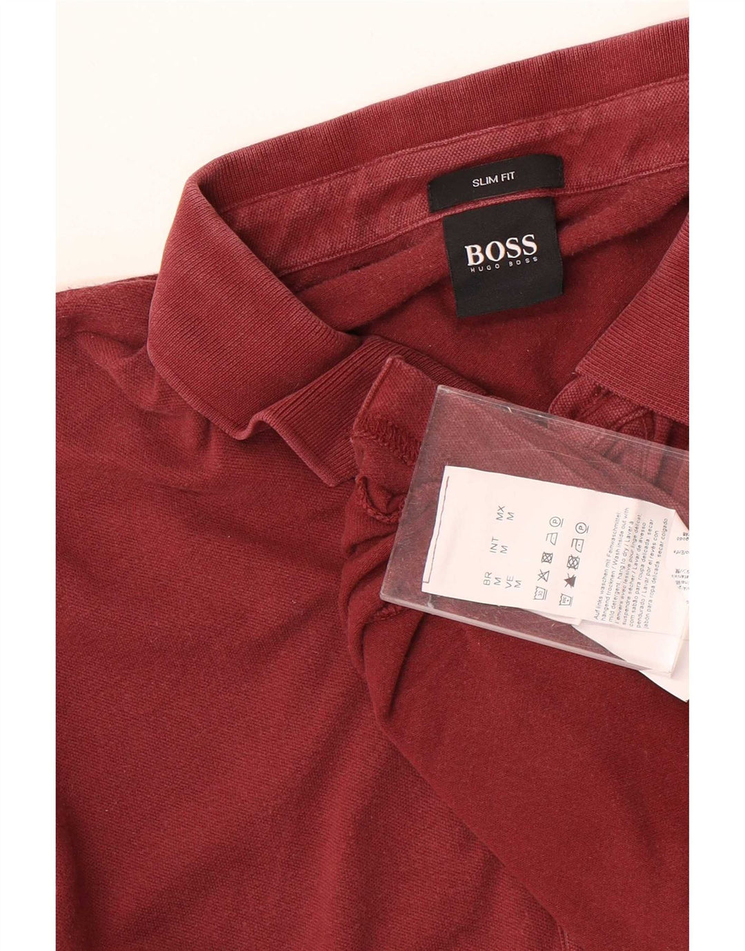Hugo Boss Polo Slim Fit en coton bordeaux moyen