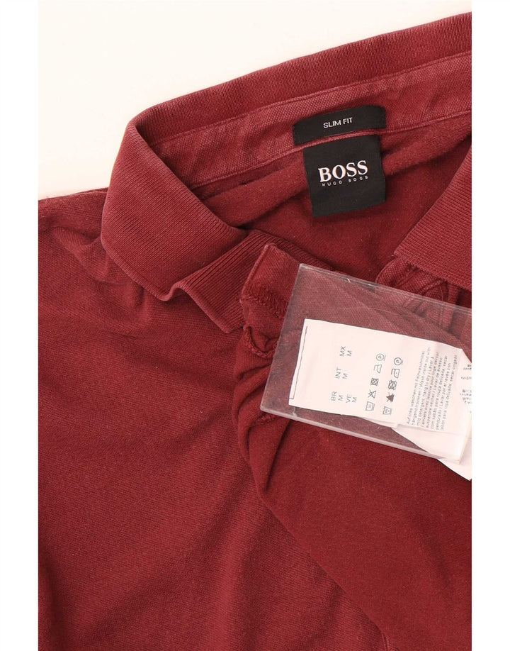 Hugo Boss Polo Slim Fit en coton bordeaux moyen