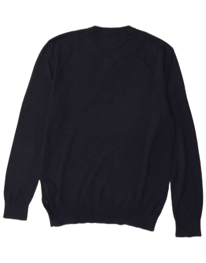 Joop Pull col V Homme Grand Bleu Marine Coton
