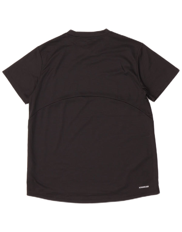 Adidas Femmes Aeroready T-Shirt Top UK 16/18 Grand Noir Polyester