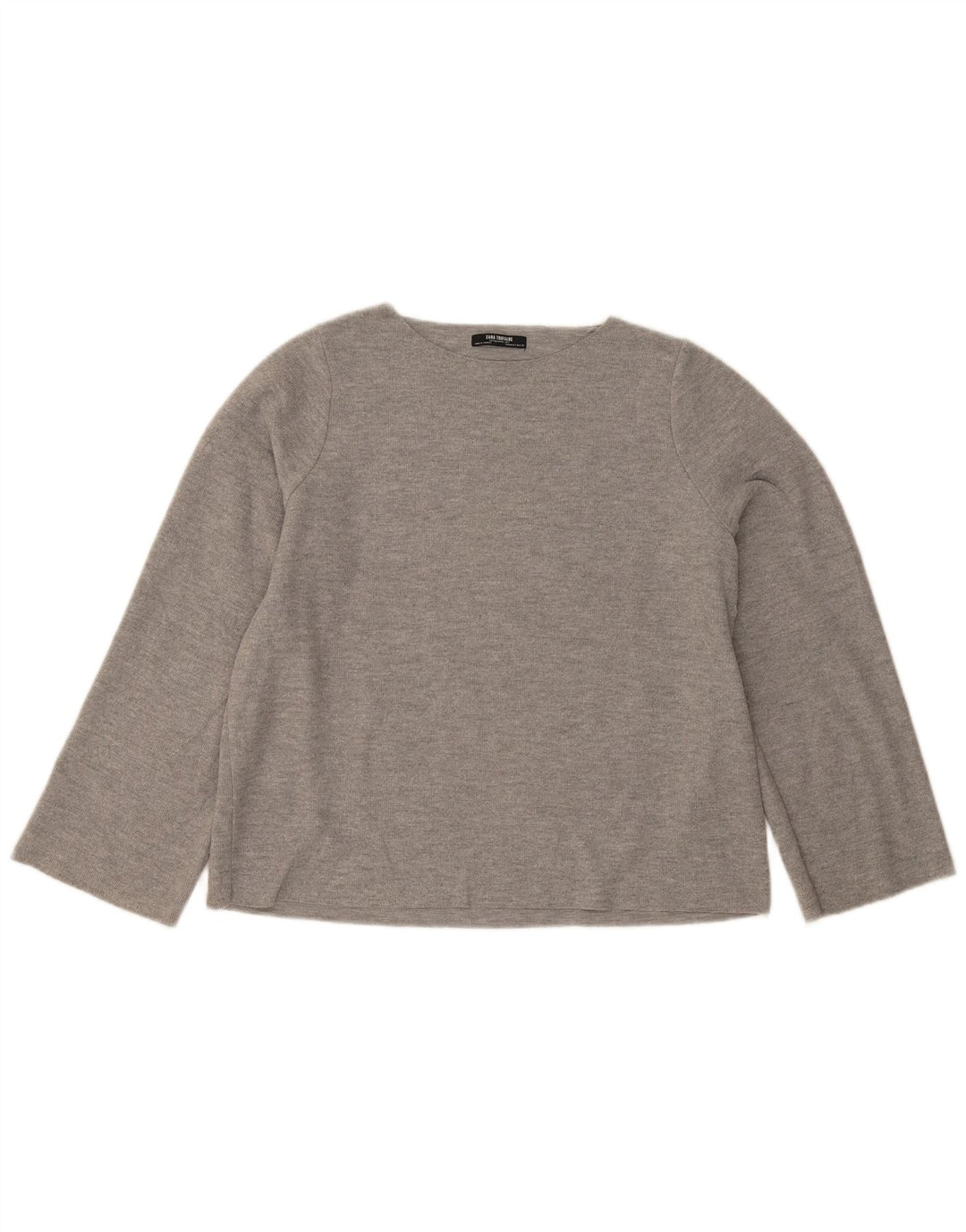 Zara Femme Trafaluc Haut Oversize Manches Longues UK 10 Petit Gris