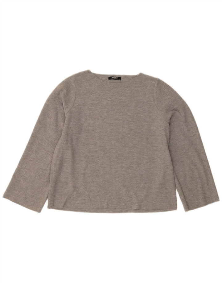 Zara Femme Trafaluc Haut Oversize Manches Longues UK 10 Petit Gris