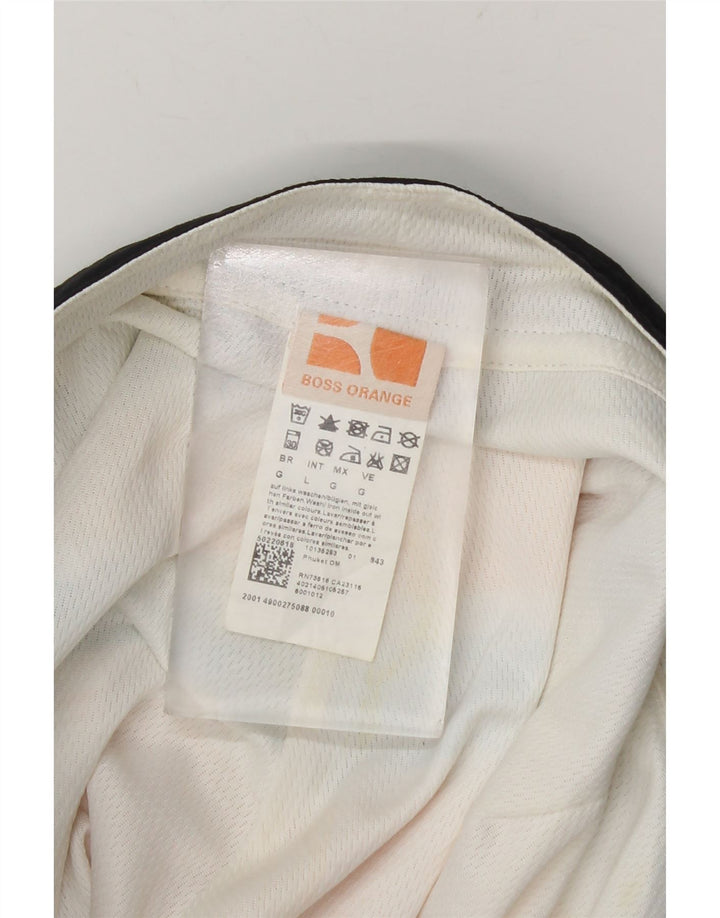 Hugo Boss Short de bain pour homme en polyester à rayures orange
