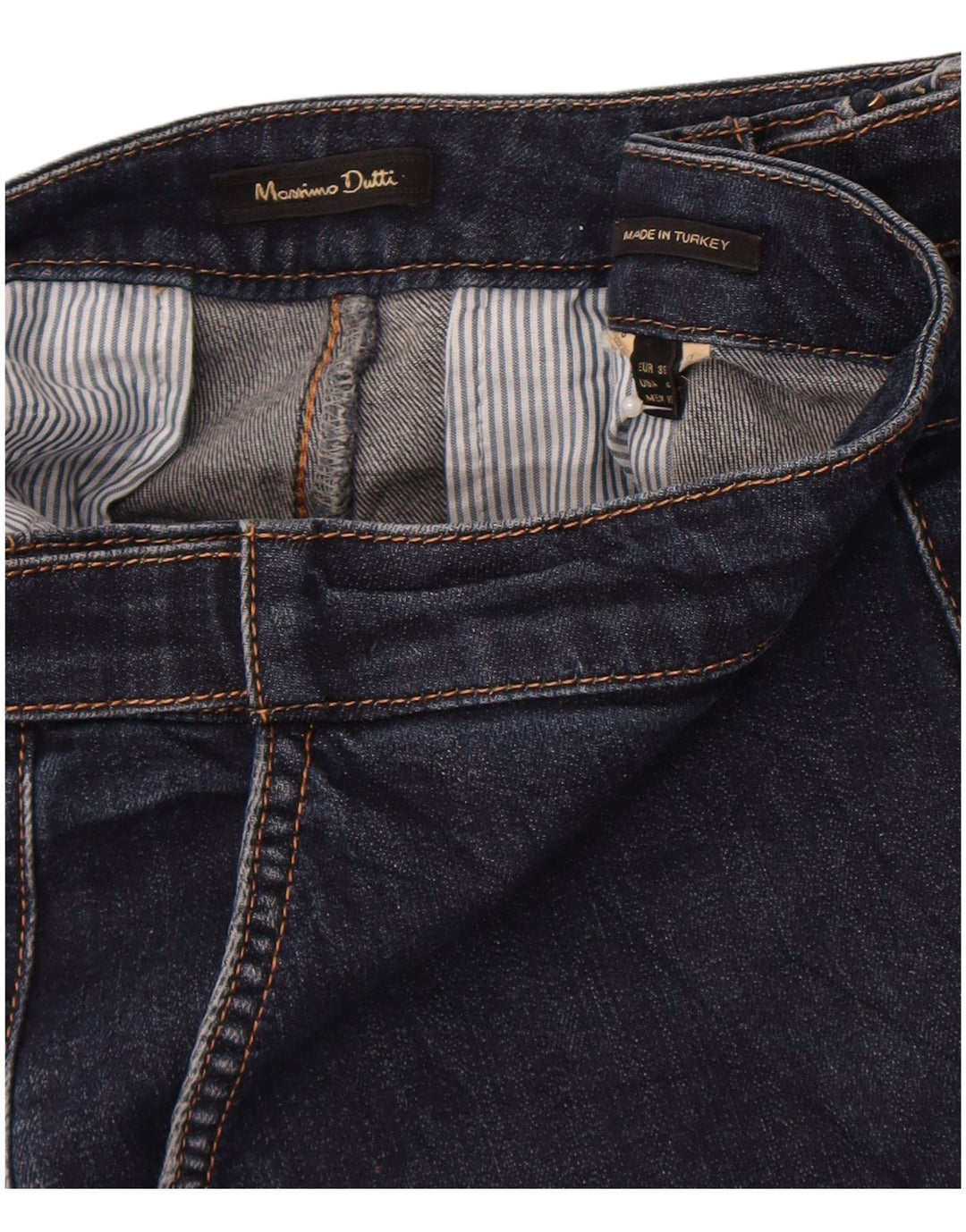 Massimo Dutti Jean évasé pour femme EU 36 XS W26 L30 Bleu marine