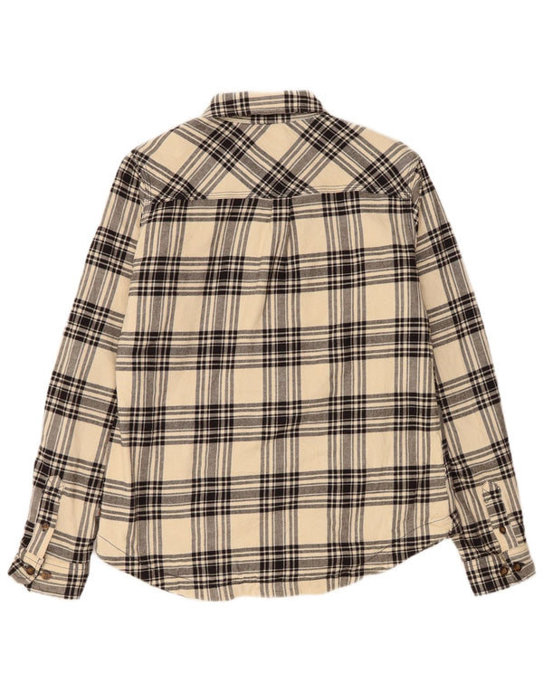 Carhartt Chemise en flanelle Lumberjack pour femme UK 6 XS Beige à carreaux en coton