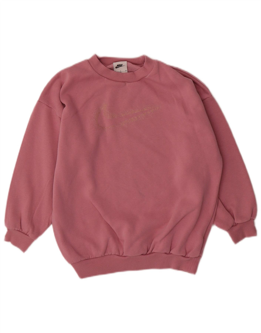 NIKE Sweat-Shirt Graphique Fille 8-9 Ans Petit Rose Coton
