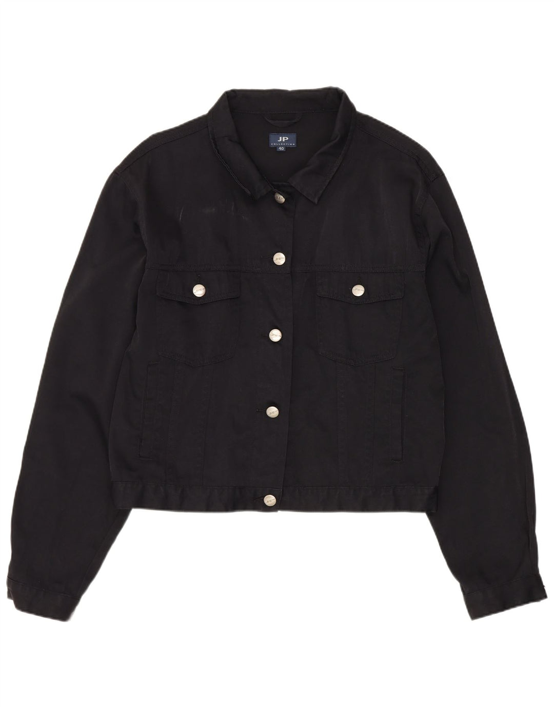 JP COLLECTION Veste Bomber Courte Femme EU 40 Nylon Noir Moyen