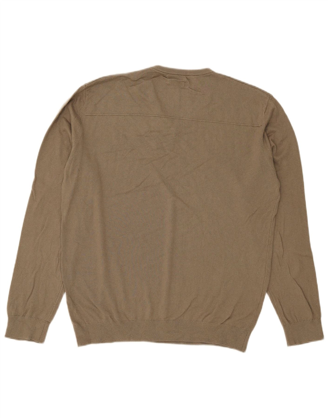 Massimo Dutti Pull col V pour homme en coton kaki Taille L