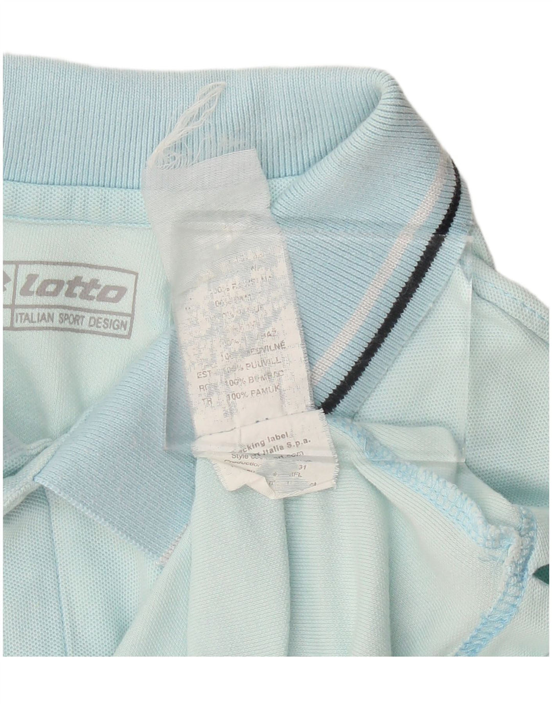 LOTTO Mens Polo Shirt 2XL Blue Cotton