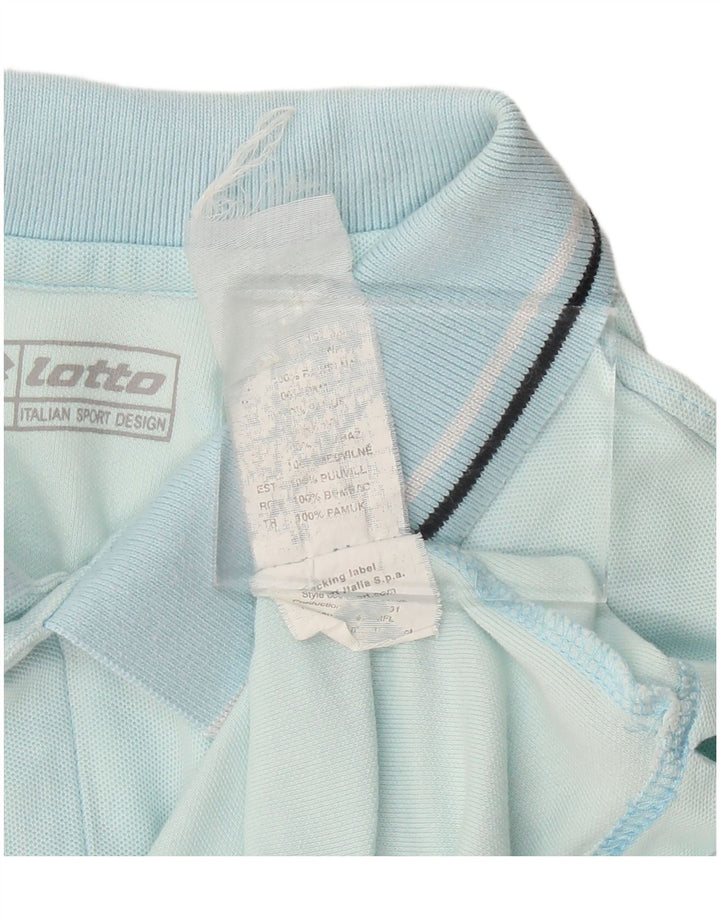 LOTTO Mens Polo Shirt 2XL Blue Cotton
