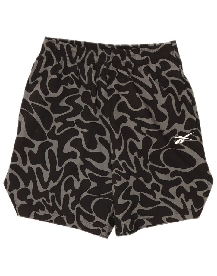 Reebok Short de sport XS Homme Noir Camouflage Polyester