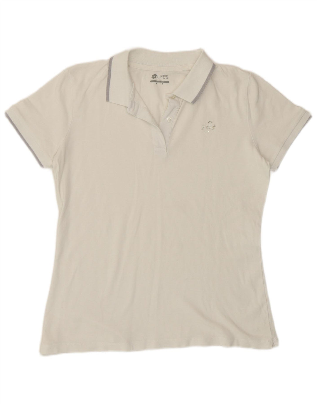 Lotto Polo Femme UK 14 Medium Blanc