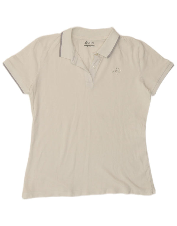 Lotto Polo Femme UK 14 Medium Blanc