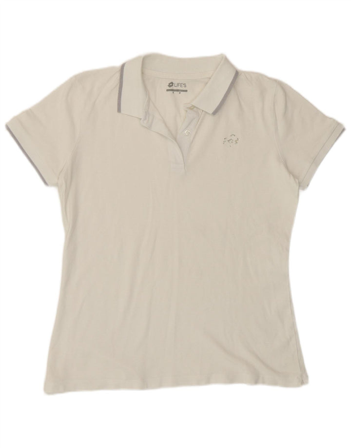 Lotto Polo Femme UK 14 Medium Blanc