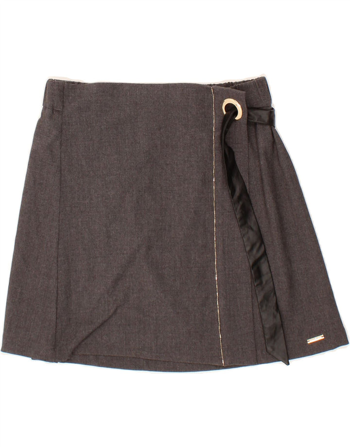 LIU JO Girls Wrap Skirt 15-16 Years W26 Grey Polyester Vintage Liu Jo and Second-Hand Liu Jo from Messina Hembry 