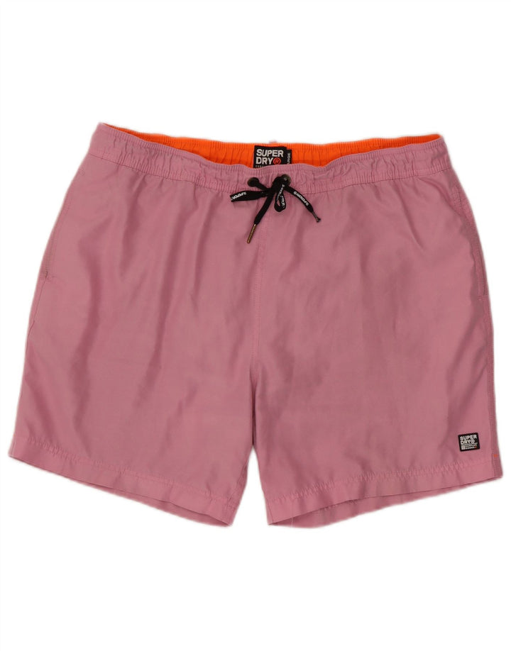 Superdry Short de Bain Homme XL Rose Polyester