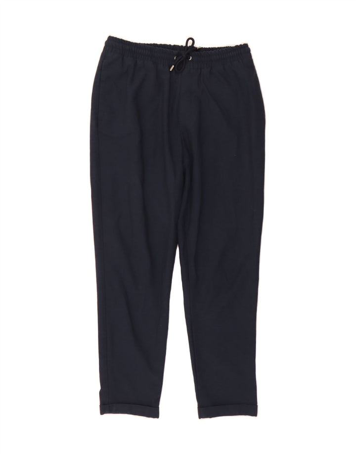 ZARA Womens Tracksuit Trousers UK 12 Medium  Navy Blue Polyester Vintage Zara and Second-Hand Zara from Messina Hembry 