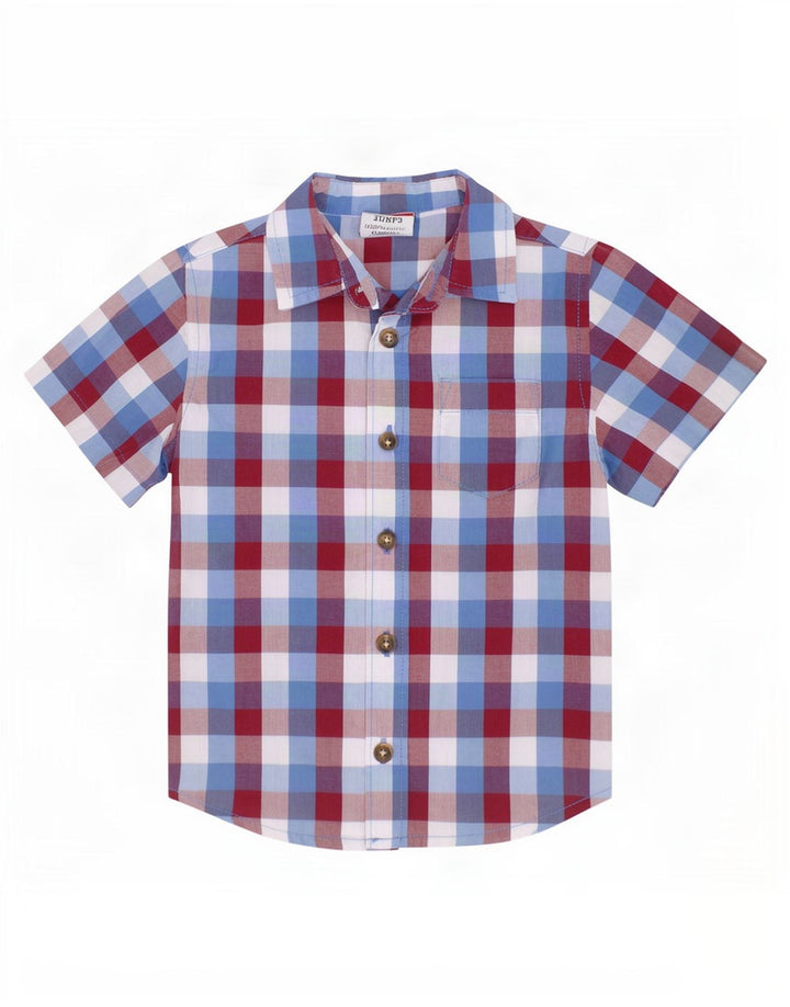 Wrangler Chemise à manches courtes pour garçon 2-3 ans en coton vichy multicolore
