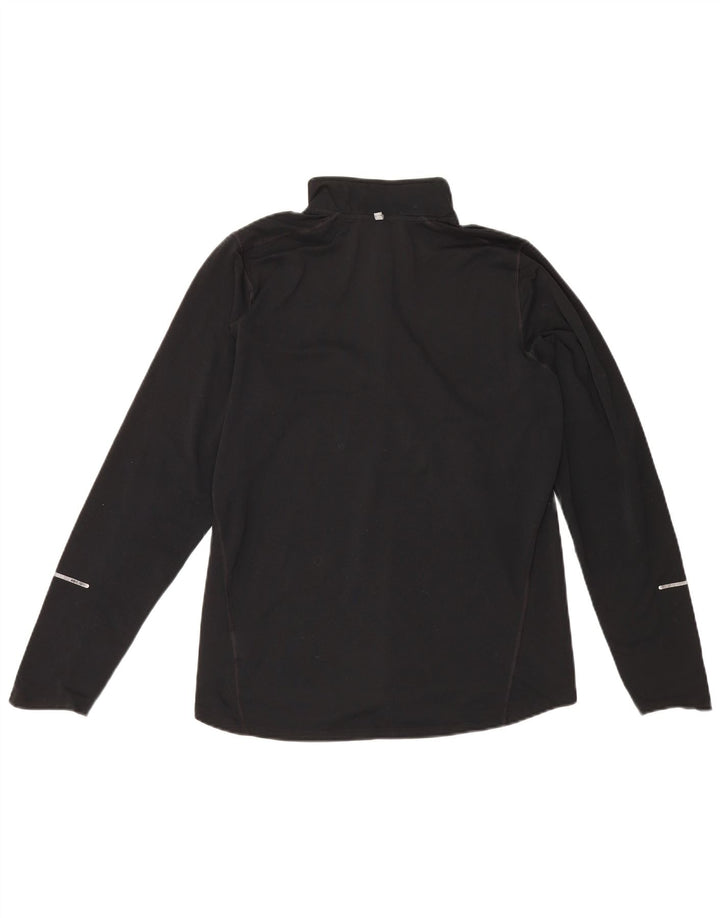 Nike Hommes Dri Fit Zip Neck Pull Survêtement Haut Noir Moyen Polyester