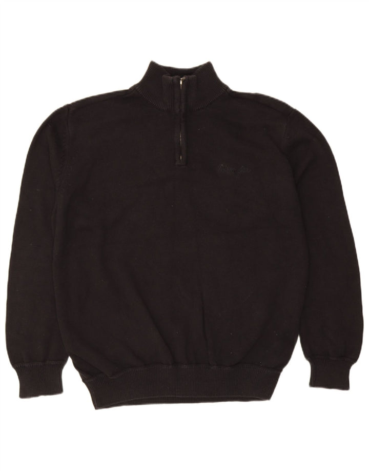 Wrangler Pull col zippé pour homme XL en coton noir