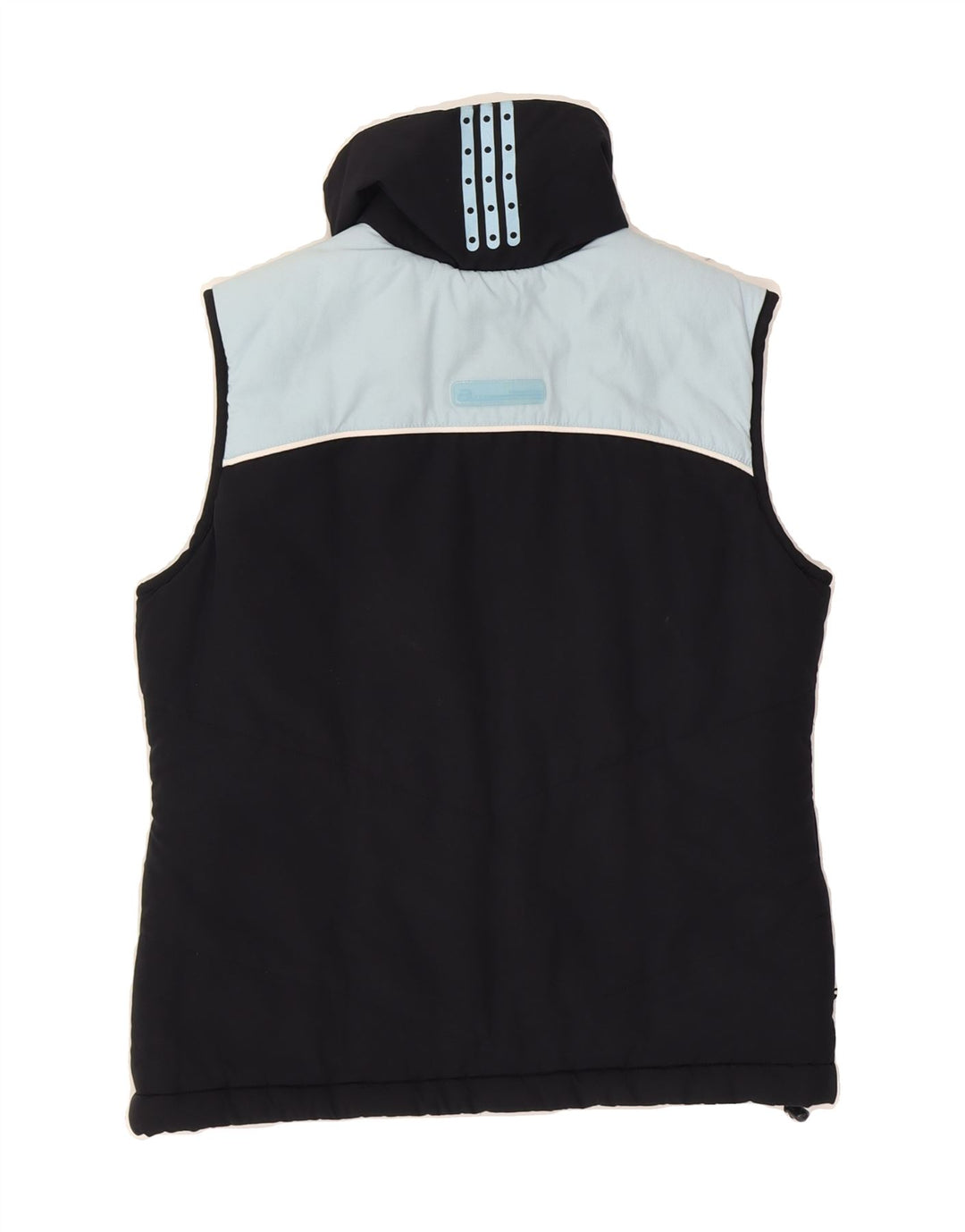 ADIDAS Womens Gilet UK 8 Small Navy Blue Colourblock Polyester Vintage Adidas and Second-Hand Adidas from Messina Hembry 
