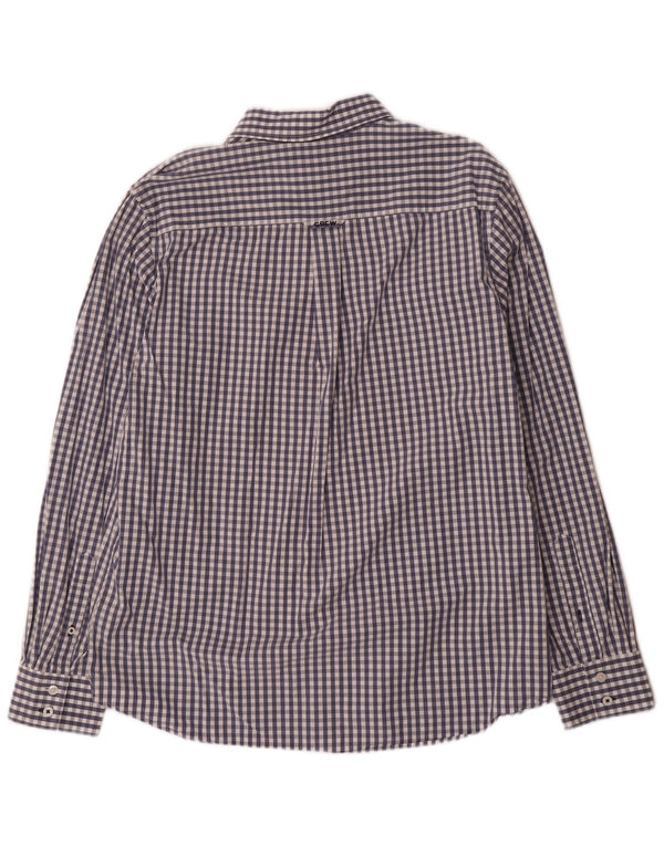 Crew Clothing Chemise coupe classique pour homme en coton vichy bleu marine