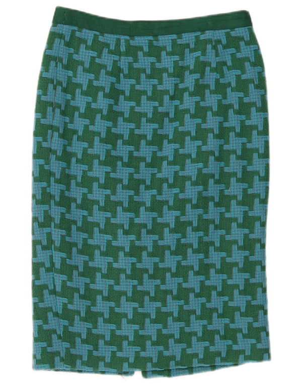 Jupe crayon Boden femme UK 10 Small W30 laine pied-de-poule vert