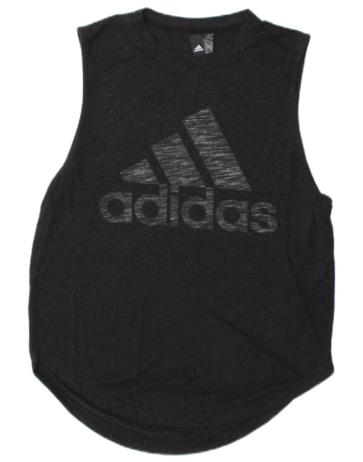 Adidas Débardeur graphique pour homme Petite rayonne mouchetée noire