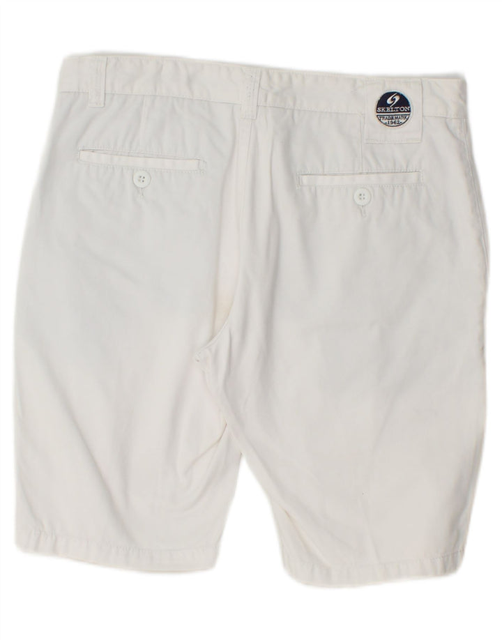 VINTAGE Short Chino Homme IT 48 Moyen W32 Coton Blanc
