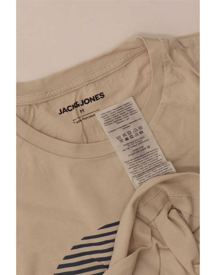 Jack & Jones T-Shirt Graphique Homme Blanc Cassé Moyen Coton