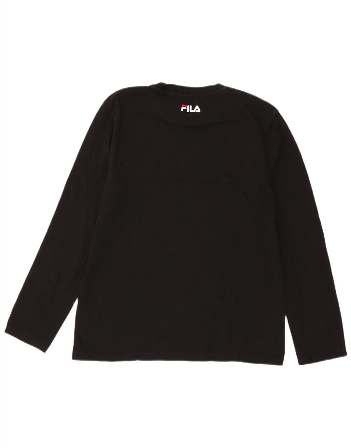 FILA Haut à Manches Longues Homme Noir Moyen Coton