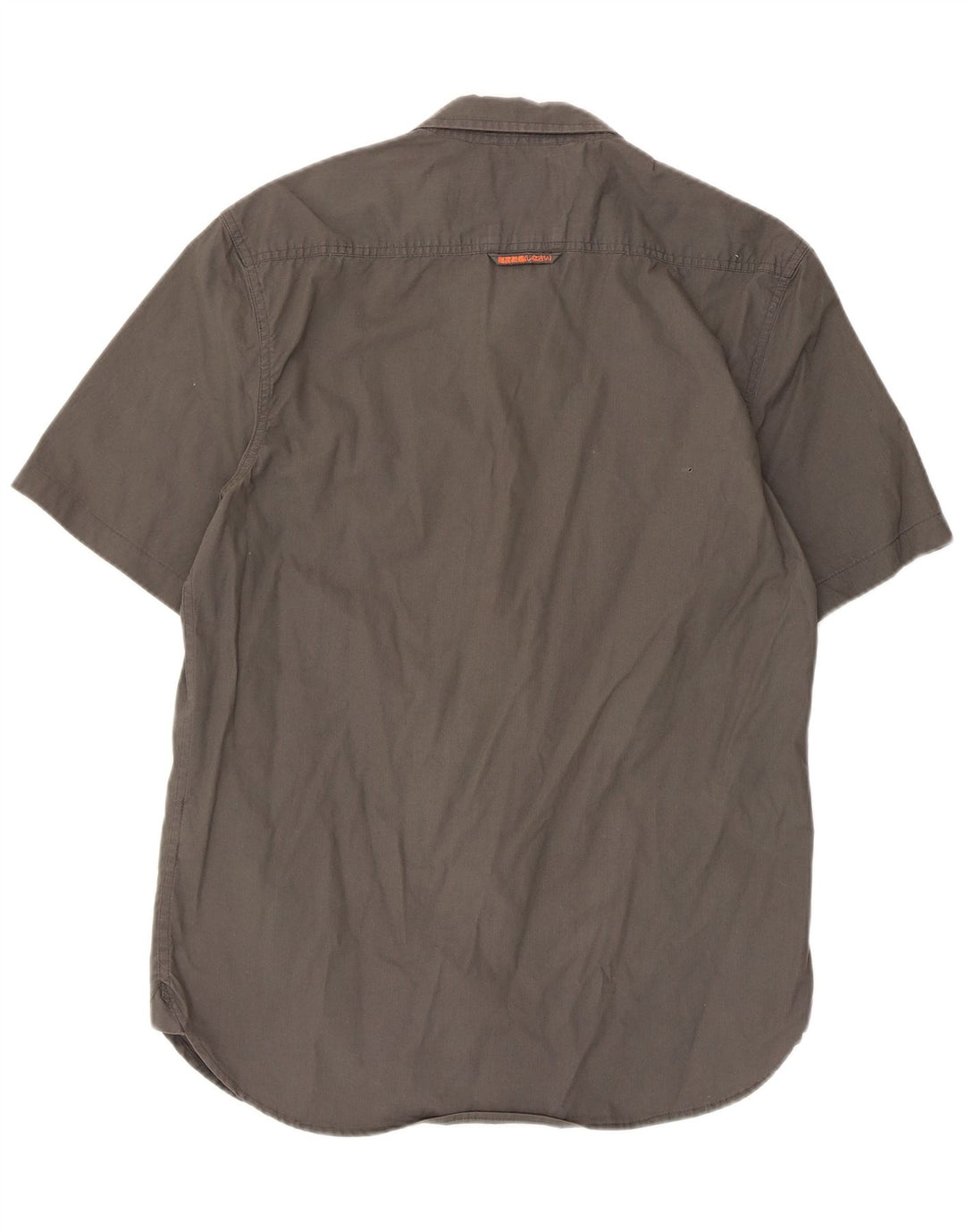 Superdry Chemise militaire à manches courtes pour hommes, grand coton gris