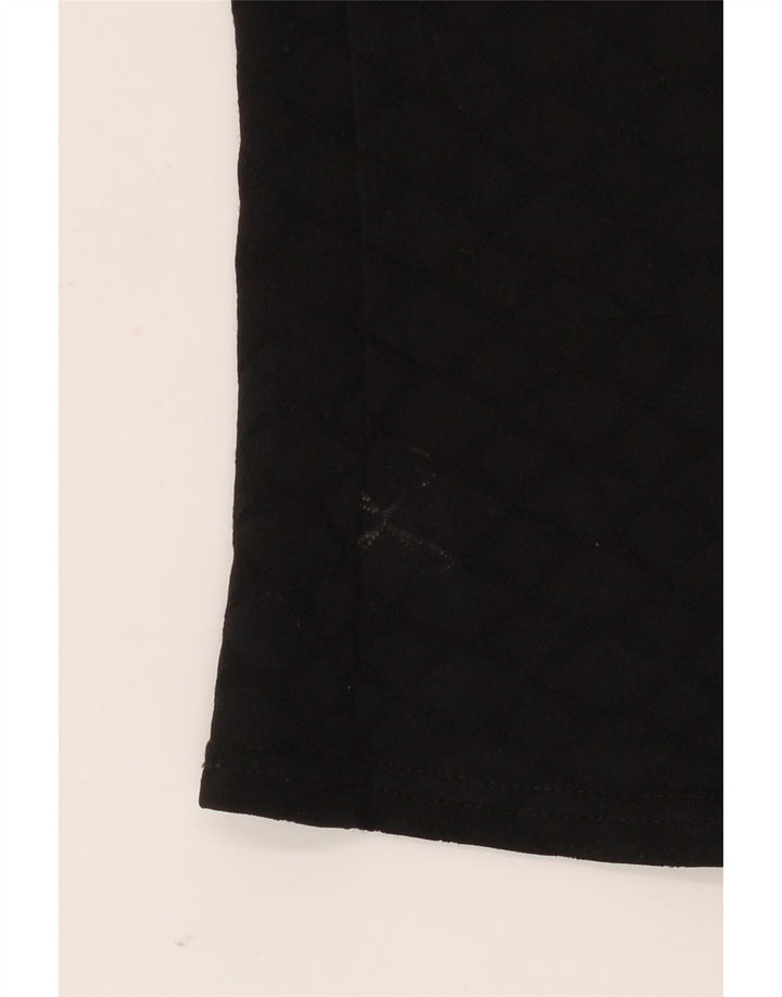 BENETTON Chemisier court pour femme IT 46 Large Noir Polyester