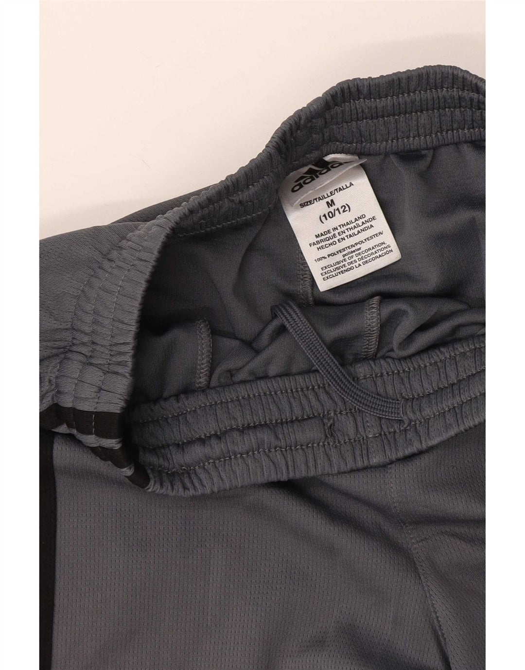 Adidas Short de Sport Garçon 10-11 Ans Gris Moyen Polyester