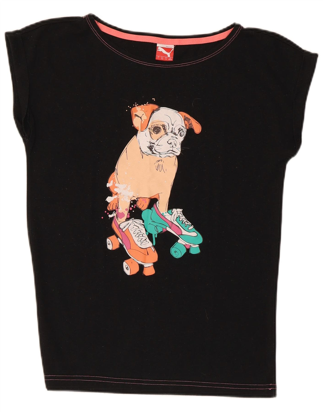 PUMA T-Shirt Graphique Fille 11-12 ans Noir