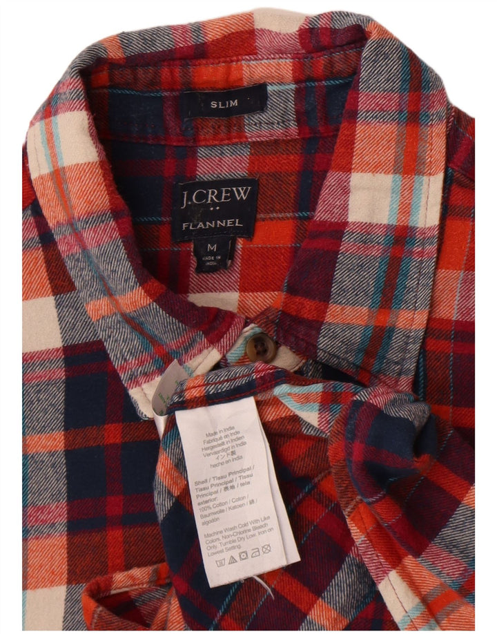 J. Crew Chemise Slim en Flanelle Homme Rouge Moyen à Carreaux en Coton