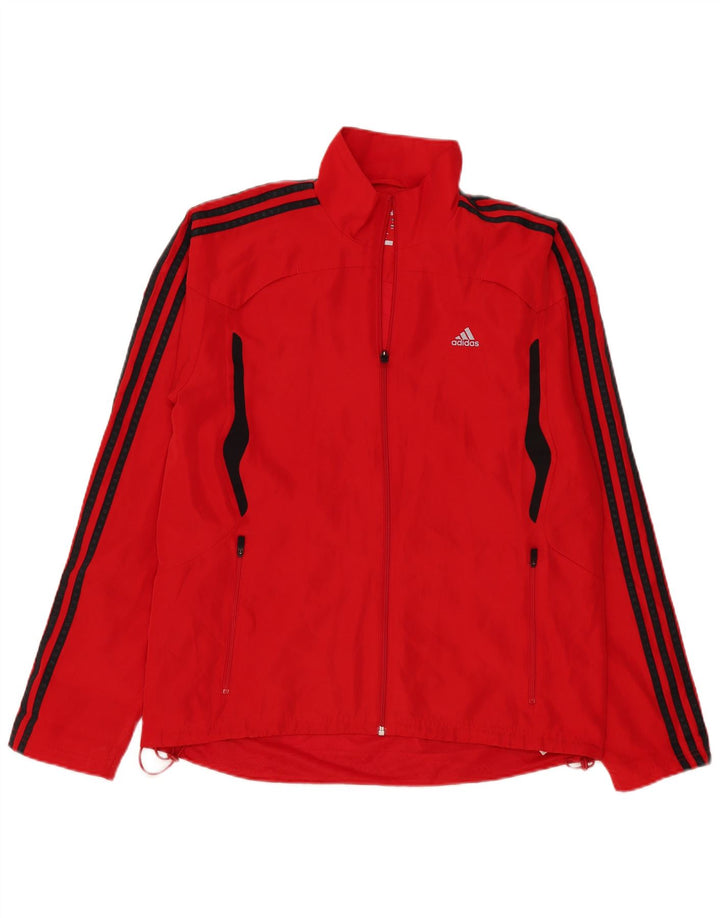 Adidas Veste de pluie Climacool pour homme UK 40 Large Rouge Colorblock Polyester