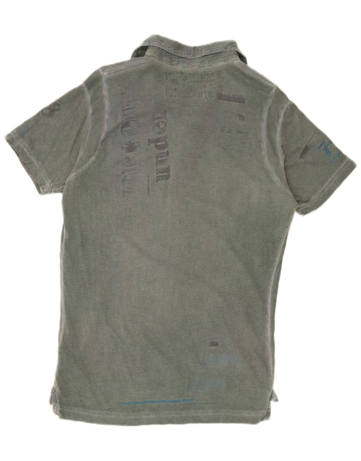 Diesel Polo Graphique Homme Vert Moyen Coton