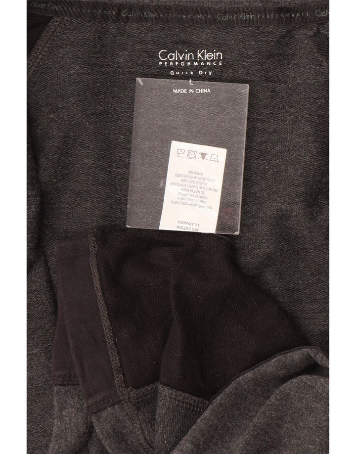 CALVIN KLEIN Veste de survêtement Performance pour femme UK 14 Large Gris