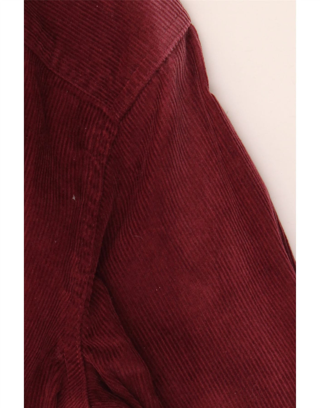 CREW CLOTHING Chemise en velours côtelé pour homme en coton bordeaux moyen