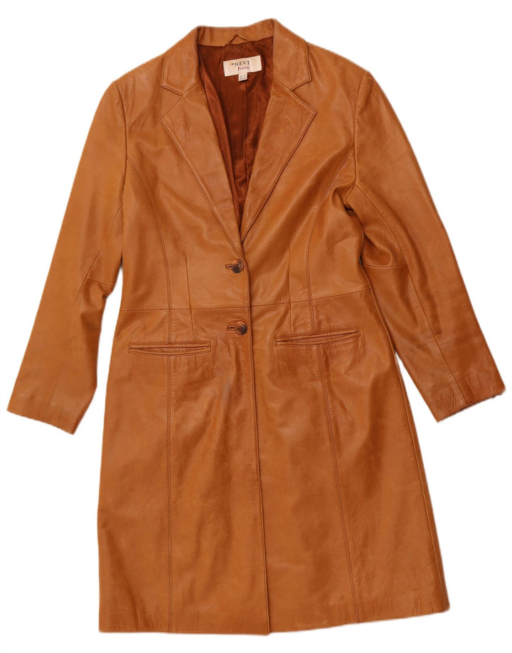 NEXT Manteau en cuir petite femme UK 12 Cuir marron moyen